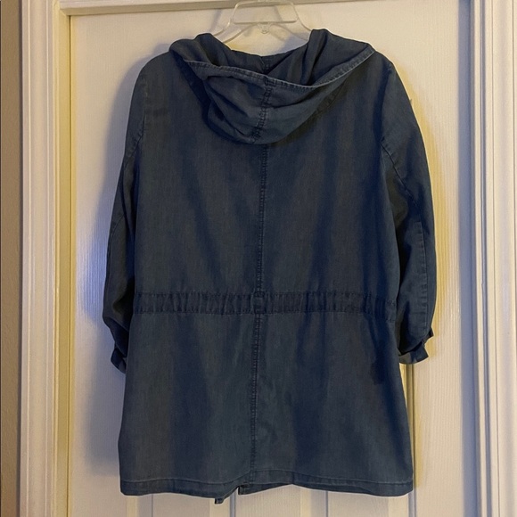 Black Rainn Women's Denim Blue Utility Jacket - Picture 4 of 4